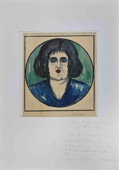Porträt – Zeichnung von Pierre Abadie-Landel – frühes 20. Jahrhundert