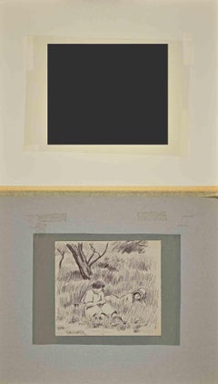 The Outing - Drawing de Gaspard Maillol - Début du XXe siècle