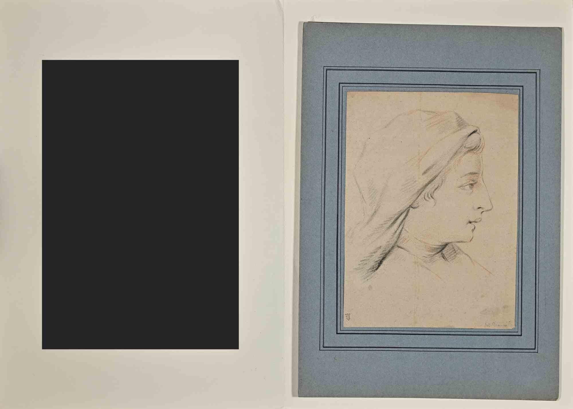 Portrait is a Pencil Drawing realized by an Italian artist of 17th and early 18th century, after Baccio del Bianco (1604-1656).

Good condition on a yellowed paper included a blue and cream colored cardboard passpartout (50x35 cm).

Hand signed by