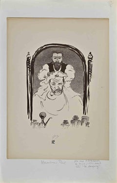 Un-Shampooing (autoportrait) - Dessin d'Herman Paul - 1893