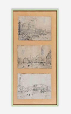 Venice Landscapes - Pencil Drawing- 19th Century