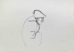 Portrait of an Old Man - Drawing by Hermann Paul - Early 20th Century