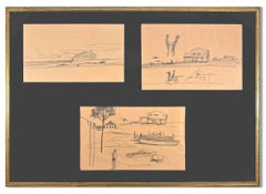 Sketches - Drawing in Pen- Mid-20th Century