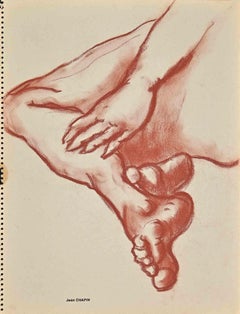 Akt einer Frau – Zeichnung von Jean Chapin – Mitte des 20. Jahrhunderts