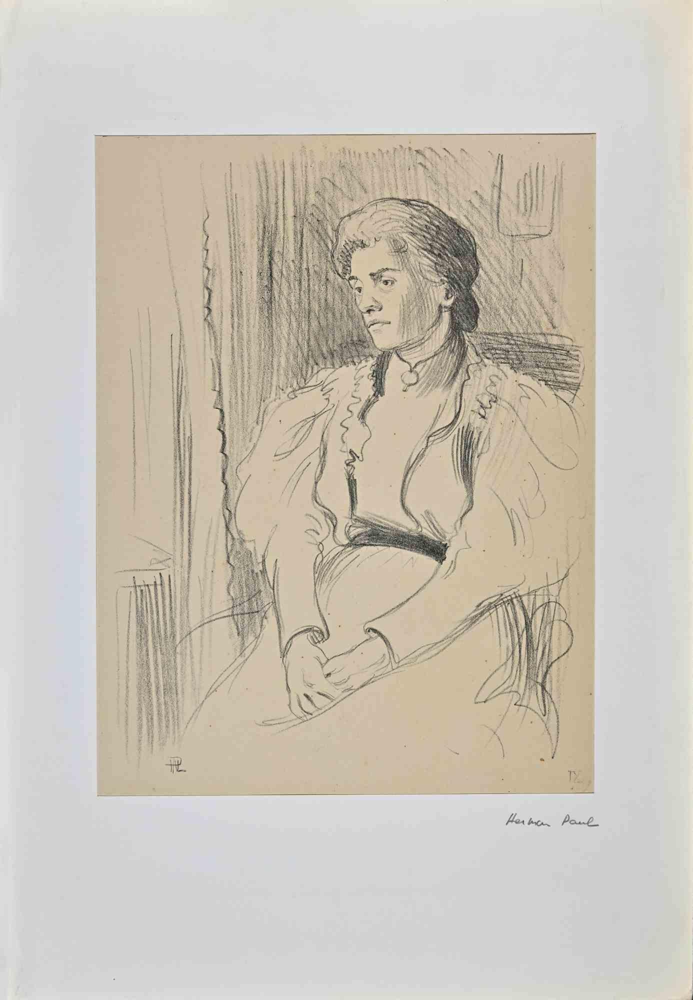 Portrait of a Lady is a Pencil Drawing realized by Hermann Paul. 

Hand signed on the lower left corner. Passpartout included cm 51x35

Good condition.

René Georges Hermann-Paul (27 December 1864 – 23 June 1940) was a French artist. He was born in