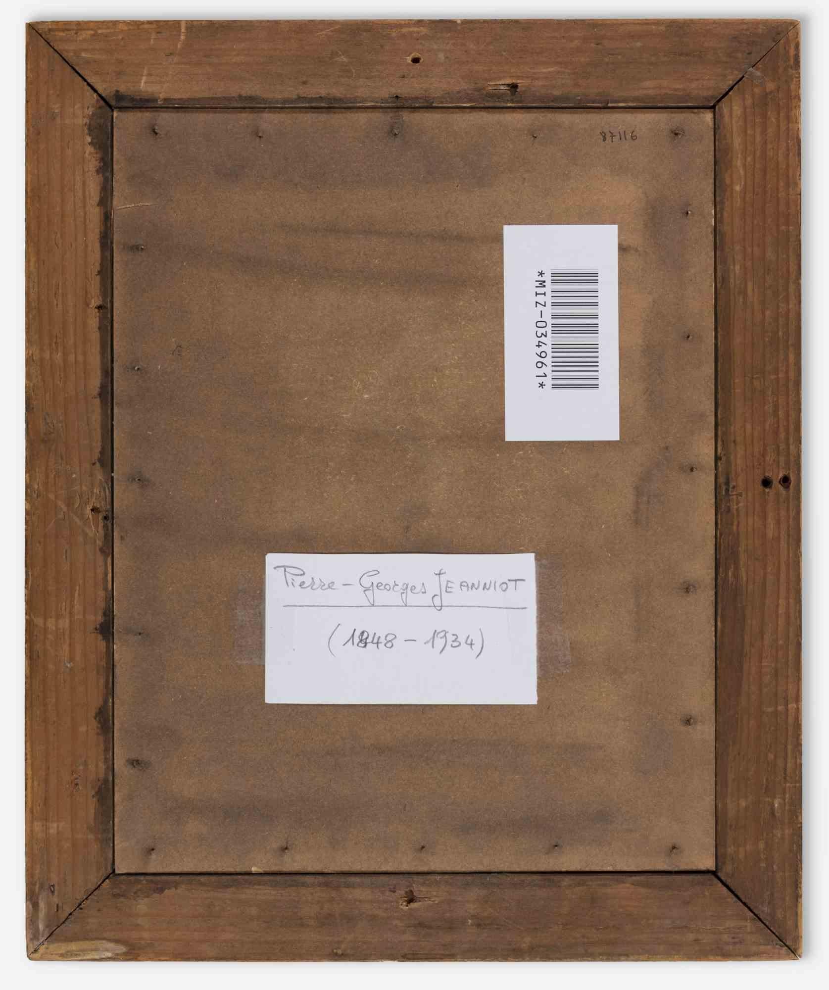Siiting Man - Dibujo de Pierre Georges Jeanniot - Finales del siglo XIX en venta 2