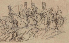 Soldiers - Drawing By Jules Joseph de Montjoye - 19th Century
