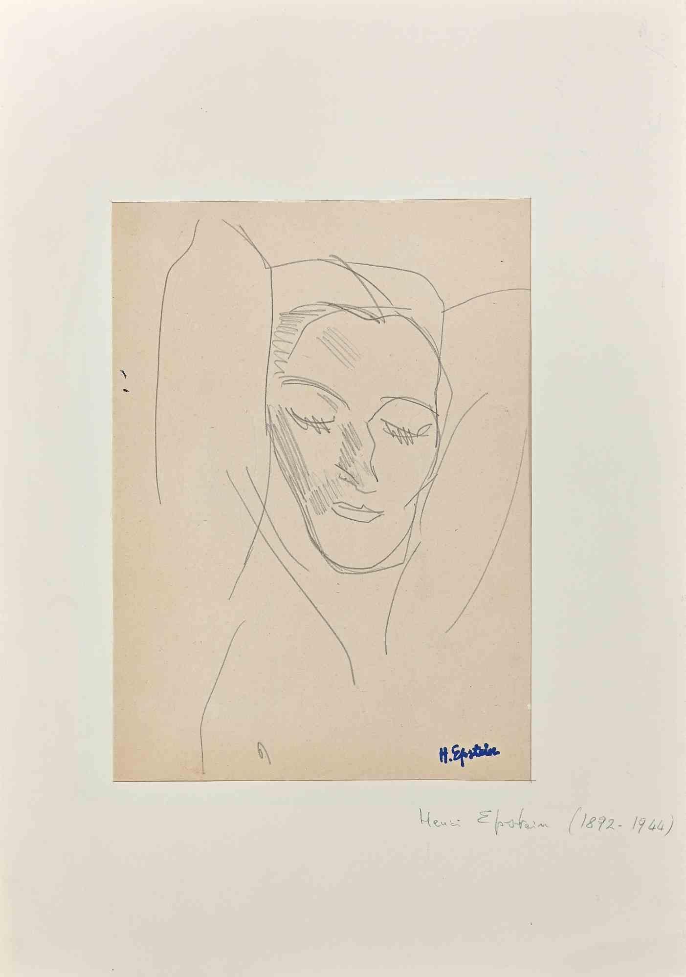 Female Face is an Pencil Drawing realized by Henri Epstein (1892-1944).

Good condition on a yellowed paper, included a white cardboard (50x35 cm).

Hand-signed by the artist on the lower right corner.

Henri Epstein born in Lódz ( Russian Empire )