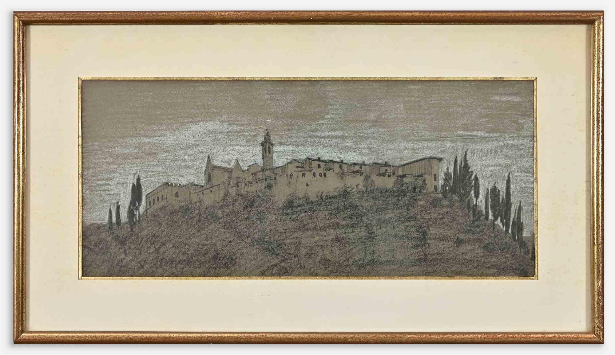 Landscape - Drawing  by Alfred Pichon - Early 20th Century For Sale 1