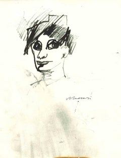 The Portrait - Drawing by Mino Maccari - 1975
