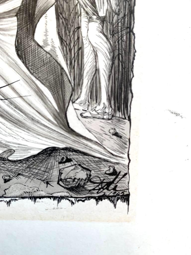 Que font ces gens est une belle œuvre d'art moderne réalisée par Salvador Dalì en 1945.

Encre de Chine Dessin sur papier. 

Dessin original exceptionnel réalisé pour illustrer le livre 