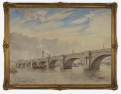 London Bridge on Thames View -  Drawing by  Herbert John Finn- 1927
