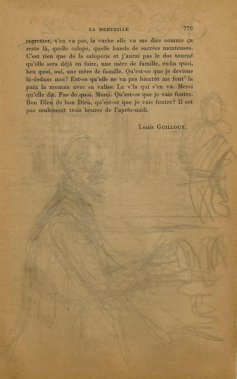 Homme Assis et Personnage – Bleistiftzeichnung von A. Giacometti – 1953
