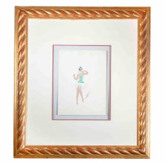 Scaramouche - Pierrette - Zeichnung von Erté - 1979