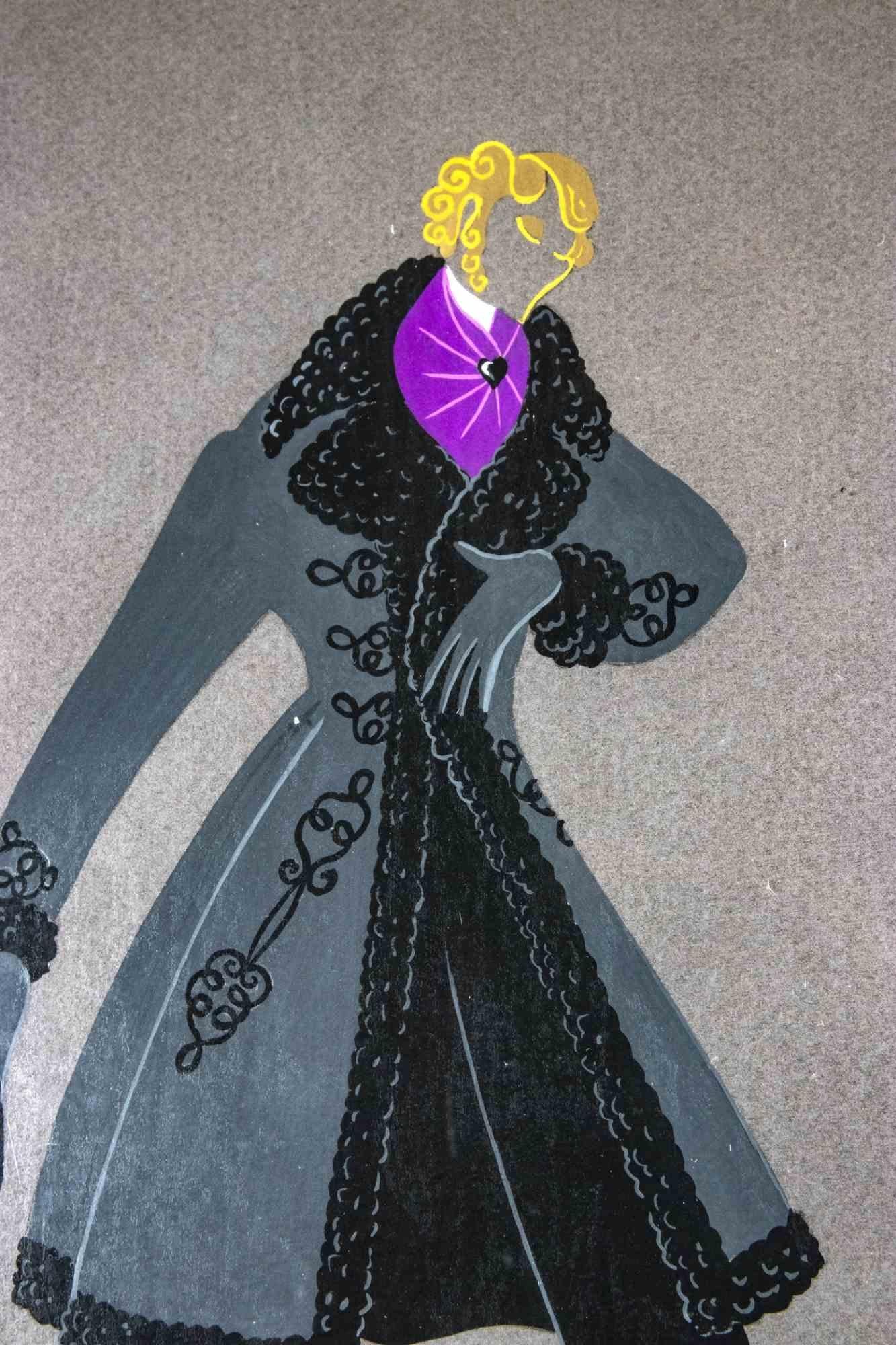 La Traviata - Rodolphe - 4th act is a modern artwork realized in 1948 century by Erté (Romain de Tirtoff).

Mixed colored gouache on paper.

Hand signed on the lower margin. 

Titled and numbered 