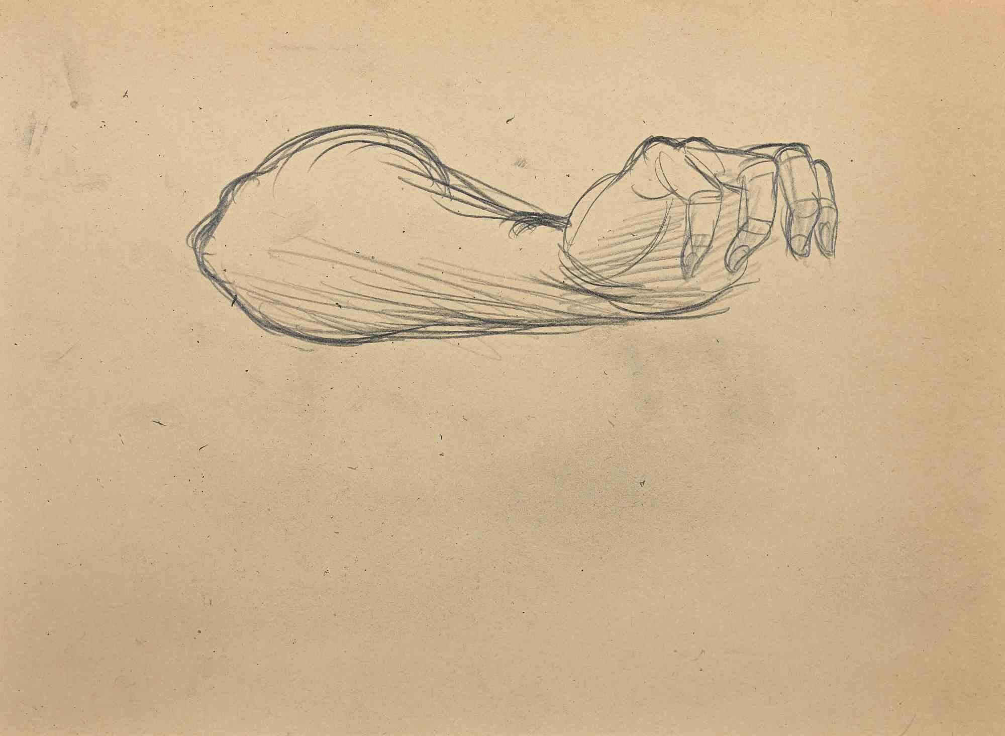 Gaspard Maillol Figurative Art - Sketch of a Hand  - Drawing - Early 20th century