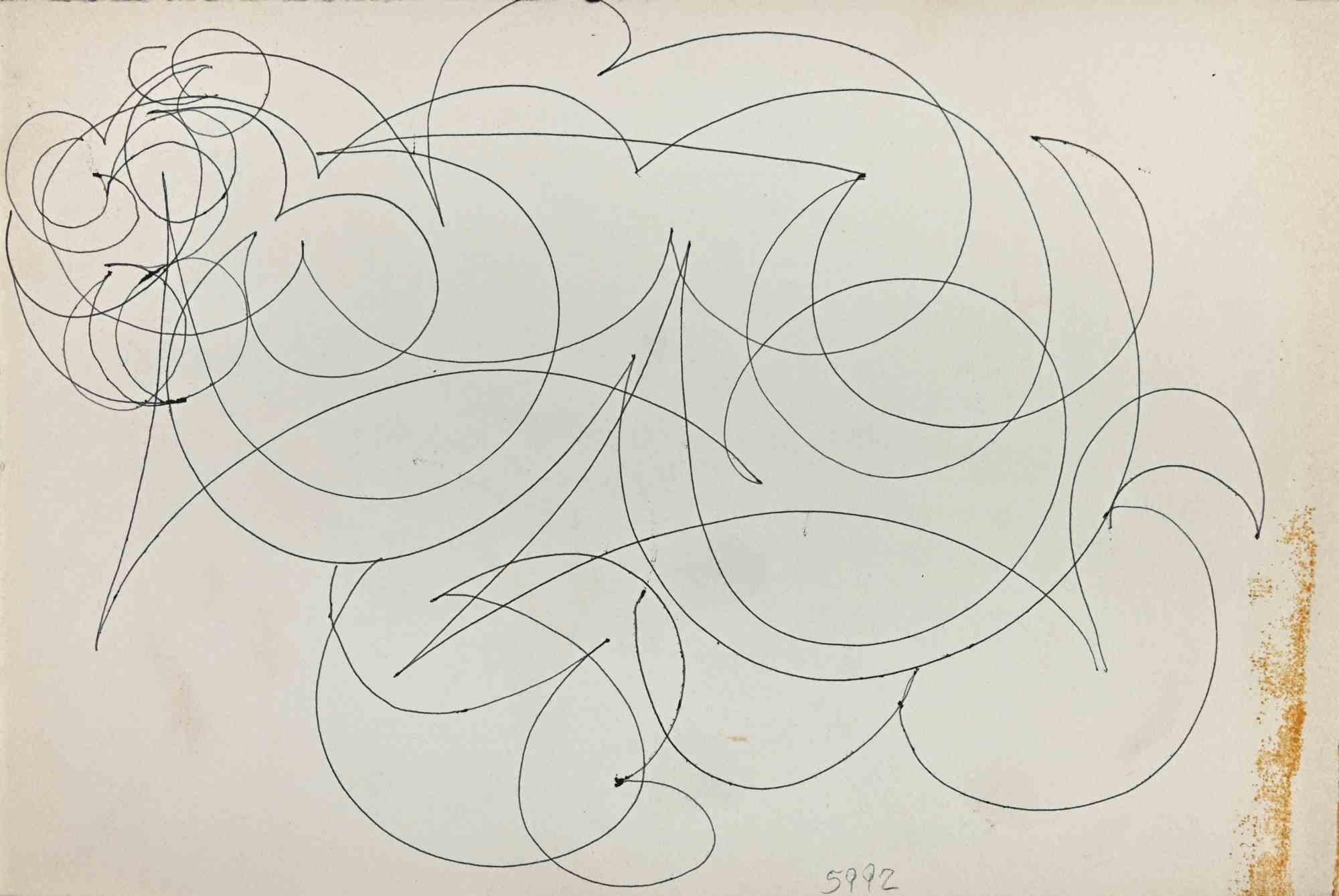 Abstract composition is an original artwork realized by Michel Cadoret.

China ink on paper.

The monogram of the artist is on the lower center. The back of the artwork is sketched as well.

Good conditions.

Michel Cadoret (Paris, 1912 – Cerny,
