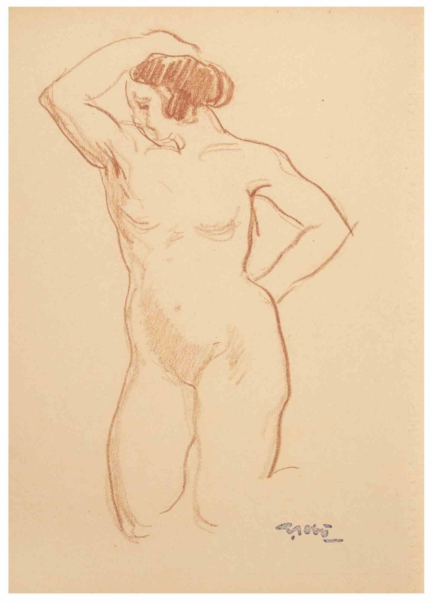 Nude is a Pastel Drawing realized by Georges Gobo (1876-1958).

Good condition on a yellowed paper.

Hand-signed by the artist on the lower right corner.

Georges Gobo or Georges Gobô , pseudonym of Georges Gobeau , born on June 19 , 1876 in San