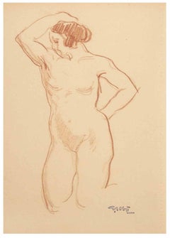 Nude - Drawing by Georges Gobo - Early 20th Century