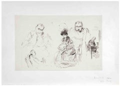 Caracters - Drawing by Elie Anatole Pavil - Early 20th Century
