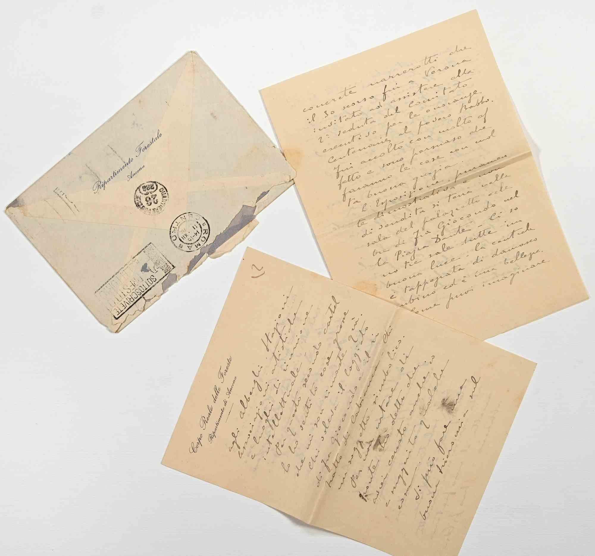 Authograph Letter Signed by Silvio Cabianca to the Artist Carlo Ferrari.

Ancona, December 10th 1926. In Italian. Four page, bilateral,  perfectly readable, good condition, including original envelope.

This authograph confidentially letter to the