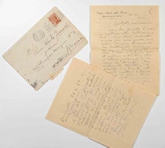 Letter d'authenticité signée par Silvio Cabianca à l'artiste Carlo Ferrari - 1926