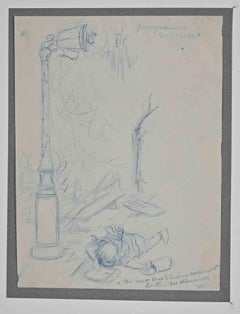 Antique Programme de Concert - Drawing by Adolphe Willette - Late-19th century 