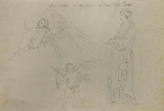 Antique Angels - Drawing - 1890s