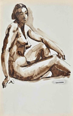Nude Woman - Drawing by Jean Chapin- 1950s