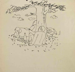 The Picnic - Drawing - Mid-20th Century