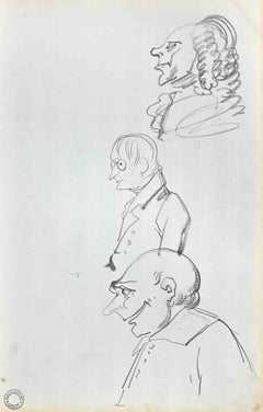 Study of Study of Figures - Drawing by H. Haudebort-Lescot - Early 19th Century