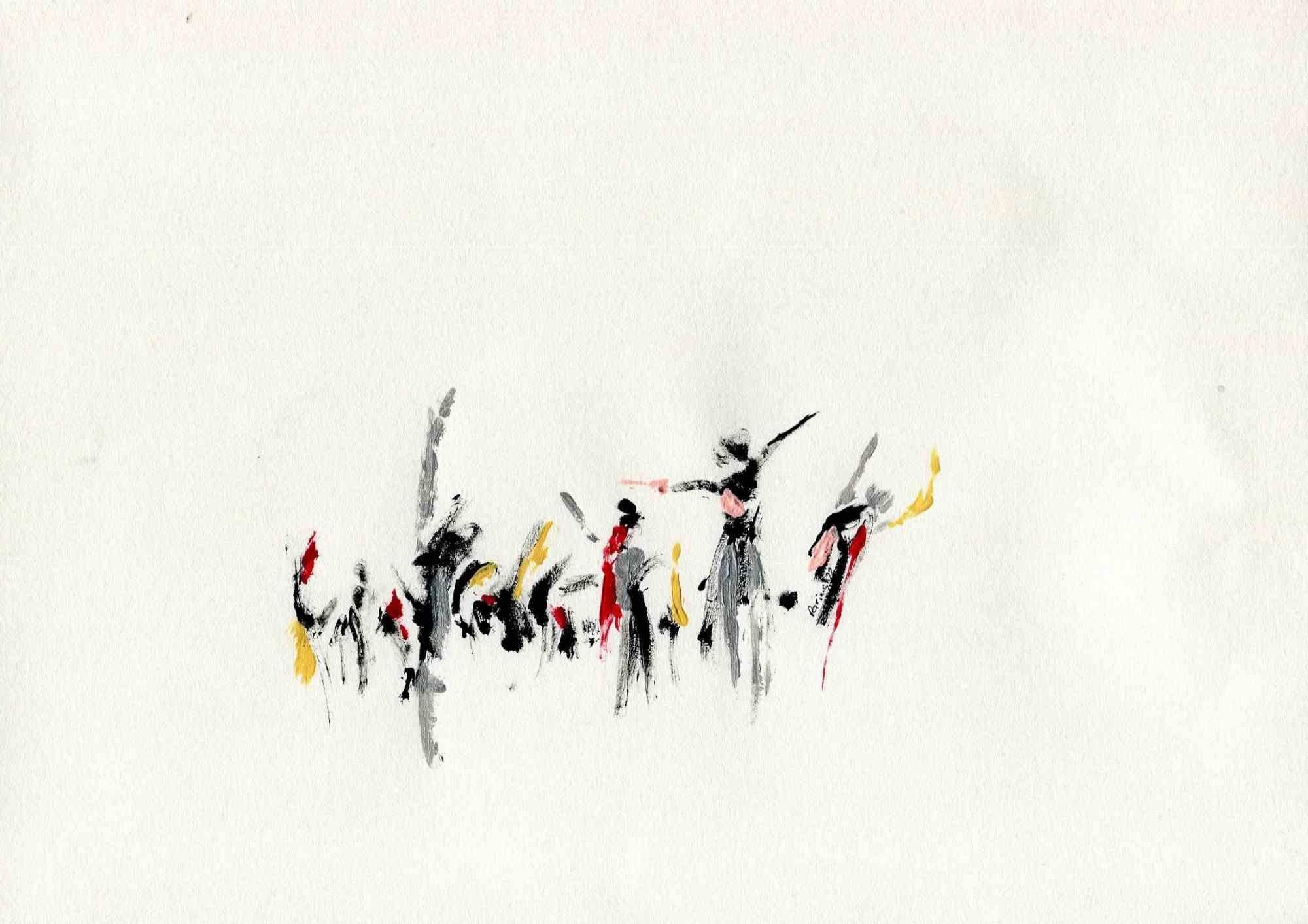 “The song of Freedom” is a painting realised by Iranian Painter and Poet Parimah Avani in 2022.

China ink and acrylic on ivory-colored paper.

Hand-signed and dated.

Excellent conditions.

The artwork is poetically created through expressionistic