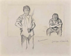 Figures - Drawing By Pierre Georges Jeanniot - Early 20th Century