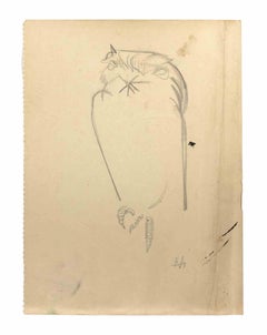 Owl - Drawing By Reynold Arnould - Mid-20th Century