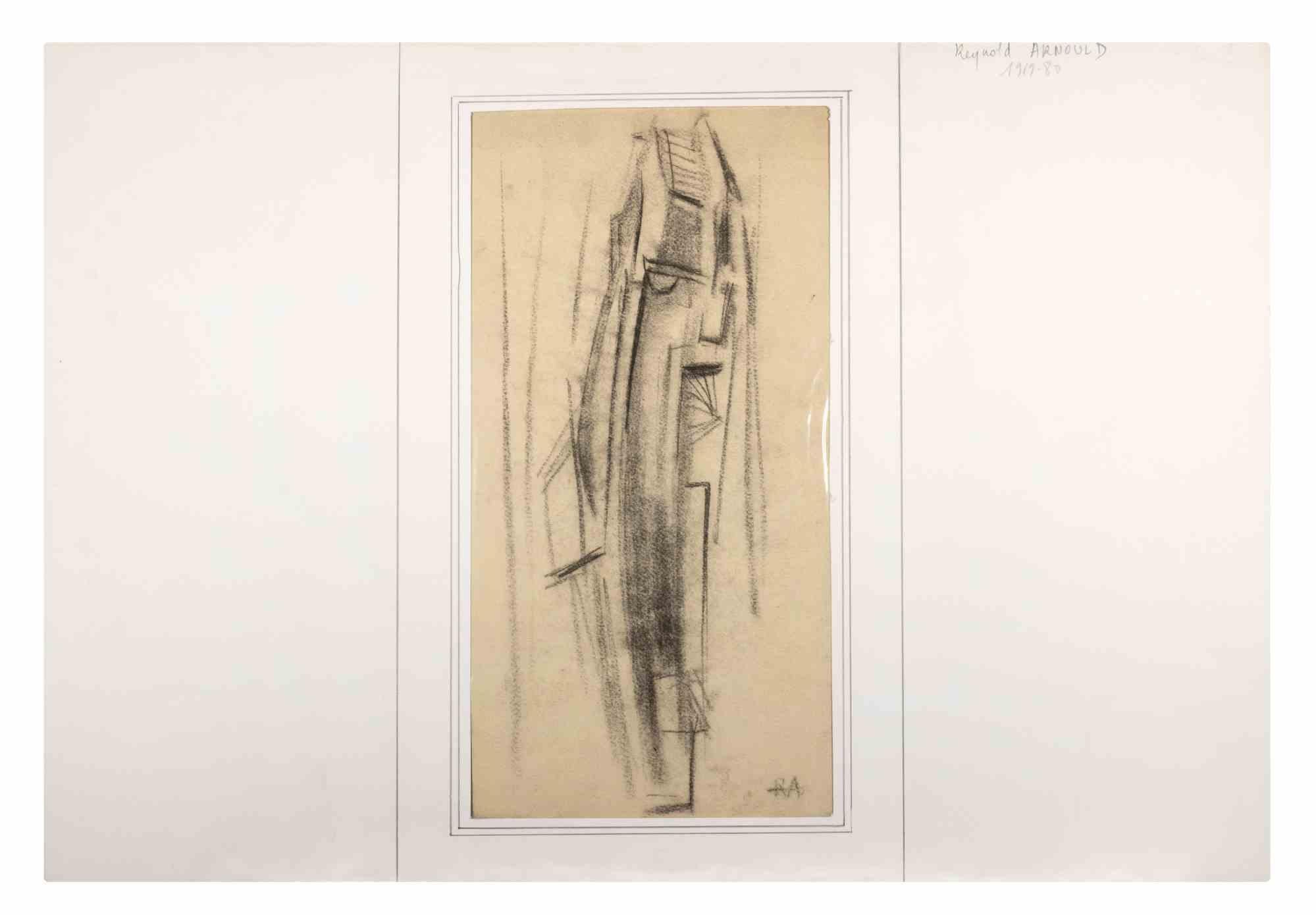 Abstract Composition - Drawing By Reynold Arnould - Mid-20th Century For Sale 1