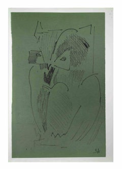 Motif hibou - dessin de Reynold Arnould - 1960