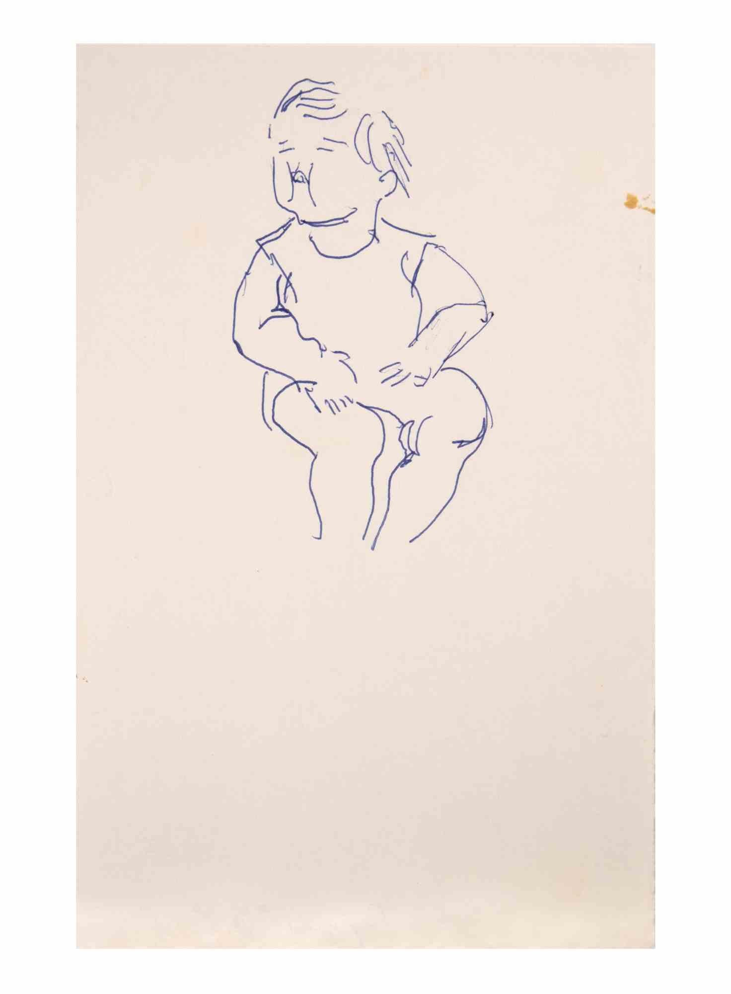 Child - Drawing By Reynold Arnould - Mid-20th century