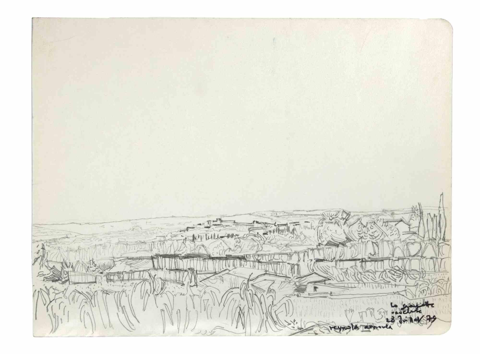 Countryscape est un dessin au crayon réalisé par  Reynold Arnould  (Le Havre 1919 - Parigi 1980).

Bon état.

Signature, datée et titrée dans le coin inférieur droit...

Reynold Arnould est né au Havre, en France, en 1919. Il a étudié à l'École des
