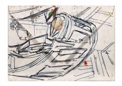 Stillleben – Zeichnung von Reynold Arnould – Mitte des 20. Jahrhunderts