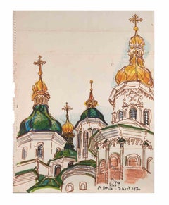 Kiew, St. Sofia – Zeichnung von Reynold Arnould – 1970