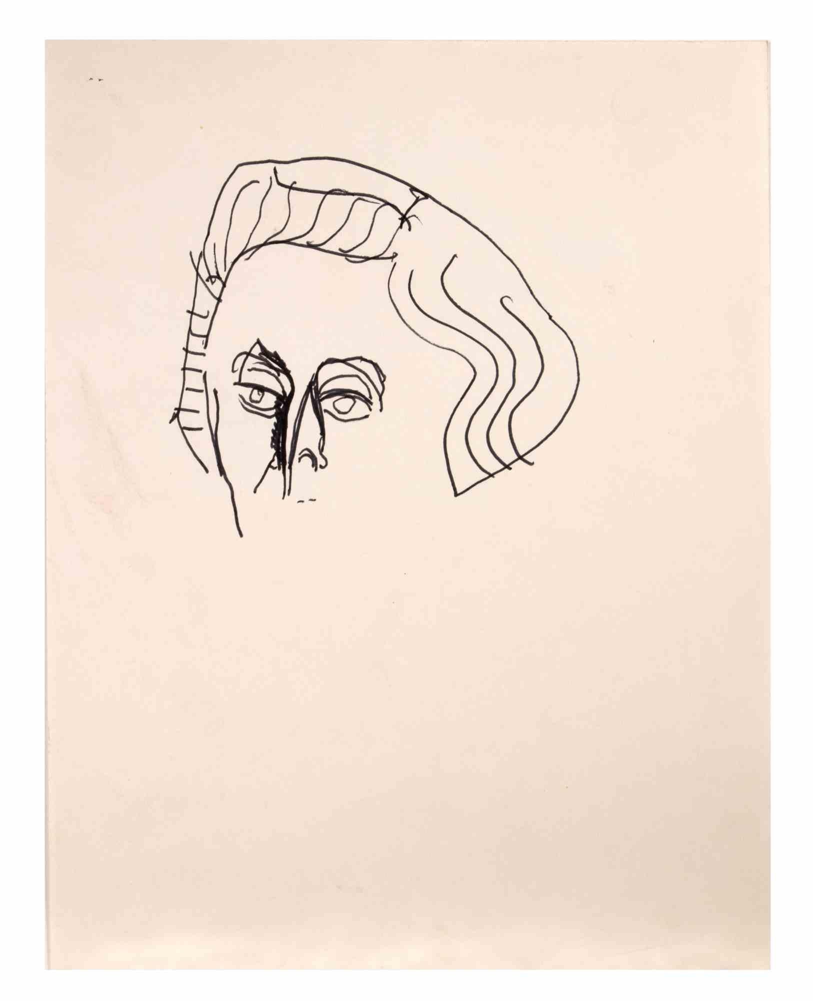 Portrait is a Colour Maker Drawing realized by  Reynold Arnould  (Le Havre 1919 - Parigi 1980).

Good condition on white paper.

No Signature.

Reynold Arnould was born in Le Havre, France in 1919. He studied at l'École des Beaux-Arts de Le Havre,