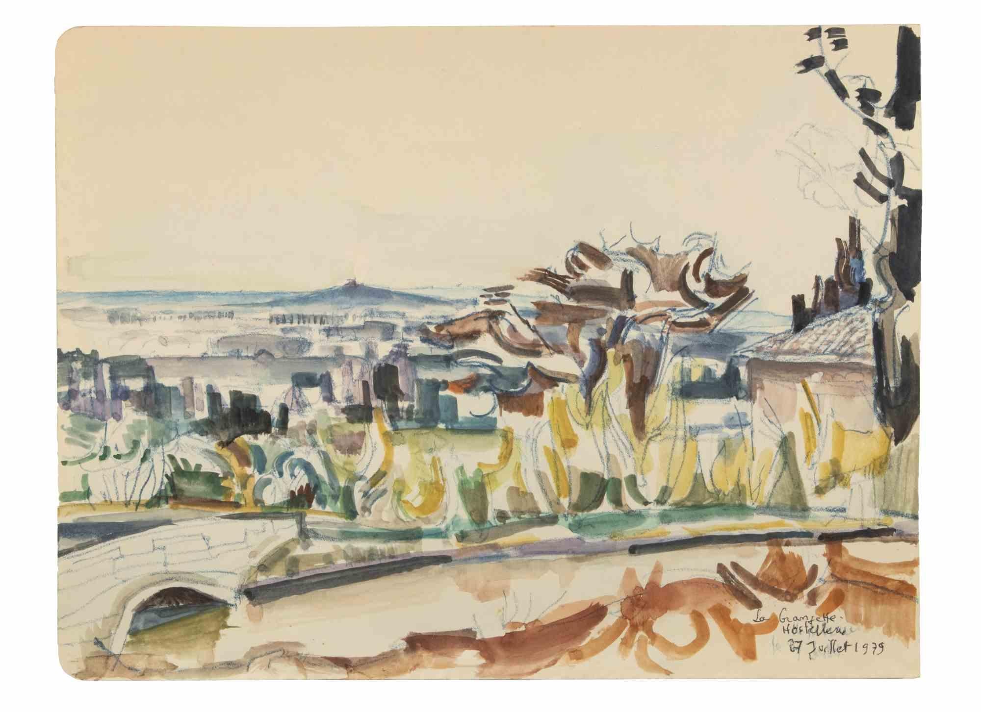 Charlotte Gardelle Paysage Dessin Original L encre Et L Charlotte Gardelle Paysage Dessin Original L encre Et L