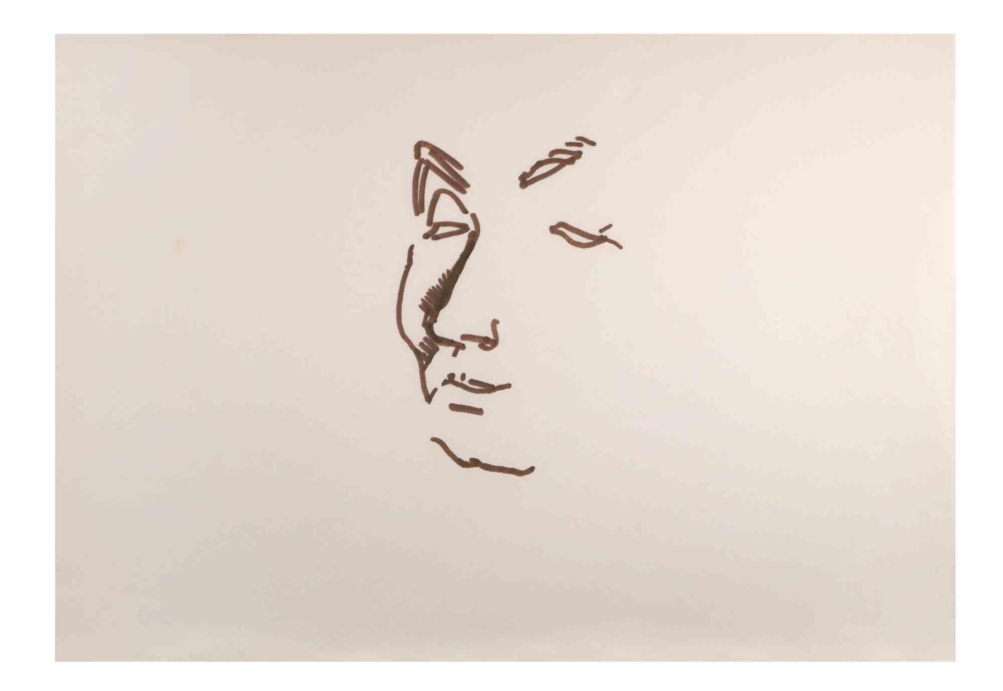 Portrait is a Color Marker Drawing realized by Reynold Arnould  (Le Havre 1919 - Parigi 1980).

Good condition on a white paper.

No signature.

Reynold Arnould was born in Le Havre, France in 1919. He studied at l'École des Beaux-Arts de Le Havre,