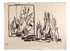 Komposition – Zeichnung von Reynold Arnould – 1970