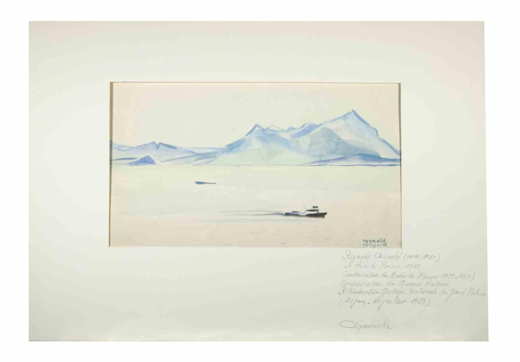 Stresa ist ein Aquarell des Künstlers Reynold Arnould  (Le Havre 1919 - Parigi 1980) im Jahr 1955.

Guter Zustand, einschließlich eines cremefarbenen Passepartouts aus Karton (35x50 cm).

Handsigniert und datiert vom Künstler in der rechten unteren