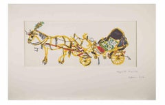 Sicilian Cart - Drawing By Reynold Arnould - 1970