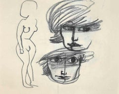 Portrait - Drawing by Mino Maccari - 1960s