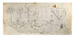 House With Garden - Drawing By Reynold Arnould - 1970s