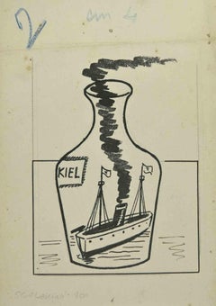 The Bottle - Drawing by Giuseppe Scalarini - 1918