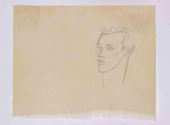 Portrait of a Young Man - Drawing by Valentine Hugo - Mid 20th century